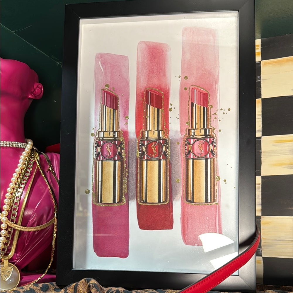 ”Line of Lipsticks” by Wynwood Studio framed 10x15”